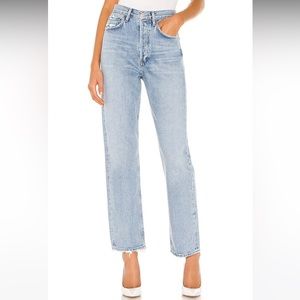 Agolde Mia Mid Rise Straight Jean